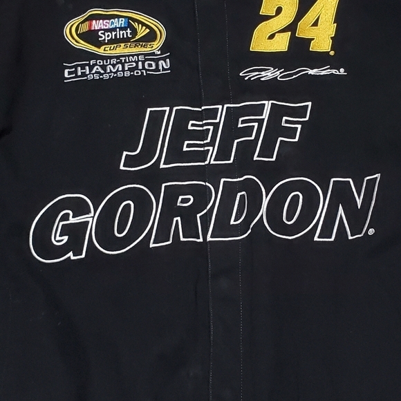 RARE Vintage Jeff Gordon Nascar Drive To End Hunger Black Red Cotton Jacket XXL - Picture 8 of 15